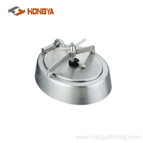 Sanitary Stainless Steel Oval Inward Manway Cover
